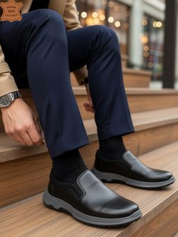 Carlton London - Men Black Loafers