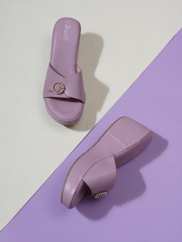 Sherrif Shoes - Women Pink Wedges Heels