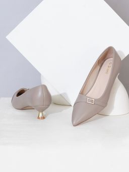 Sherrif Shoes - Women Beige Pump Heels