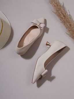 Sherrif Shoes - Women Beige Pump Heels