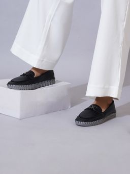 Sherrif Shoes - Women Black Loafers
