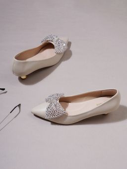 Sherrif Shoes - Women Beige Pump Heels