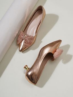Sherrif Shoes - Women Rose Gold Pump Heels
