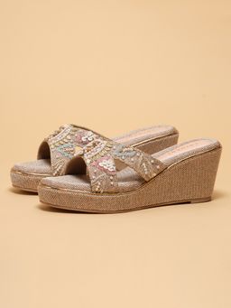 ERIDANI - Women Taraani Rose gold Wedges Heels