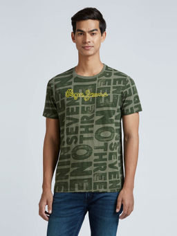 Pepe Jeans - Green Crew Neck Short Sleeve T-Shirt