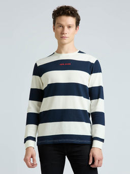 Pepe Jeans - Navy Stripes Full Sleeved T-Shirt