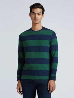 Pepe Jeans - Green Stripes Full Sleeve T-Shirt