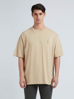 Pepe Jeans - Beige Back Print Short-Sleeve Oversized T-Shirt
