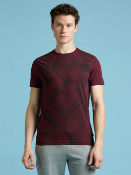 Pepe Jeans - Burgundy Printed Short Sleeved T-Shirt