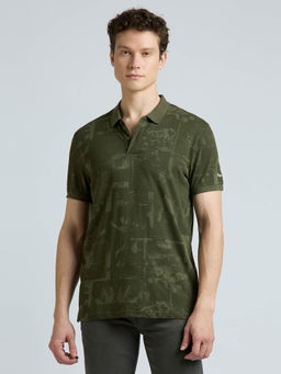 Pepe Jeans - Green Printed Short-Sleeved Polo
