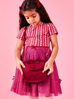 Accessorize London - Girls Quilted Velvet Bag