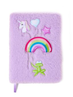 Accessorize London - Girls Balloon Faux Fur Notebook