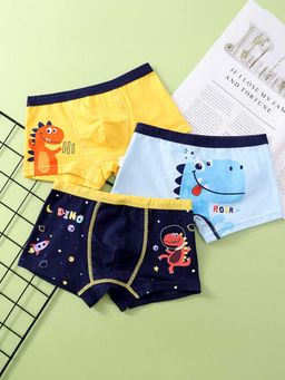 Hopscotch - Boys Multi Coloured All-Over Print Boxers Pack Of 3