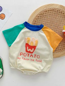 Hopscotch - Boys Multi Coloured Text Print Onesie with Pair Of Socks