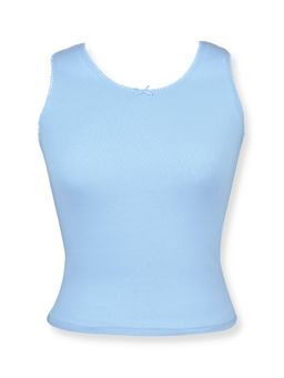 D'chica - Dchica Girls Blue Full Coverage Broad Strap Cotton Camisole Pack of 1