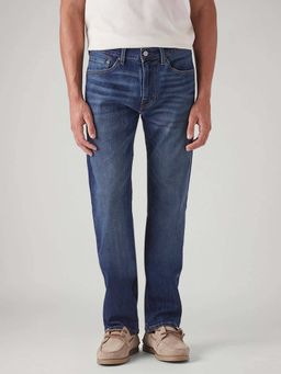 Levi's - Men's 505 Blue Straight Fit Mid Rise Jeans