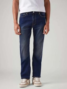 Levi's - Men's 513 Dark-Blue Slim Straight Fit Mid Rise Tinted Jeans