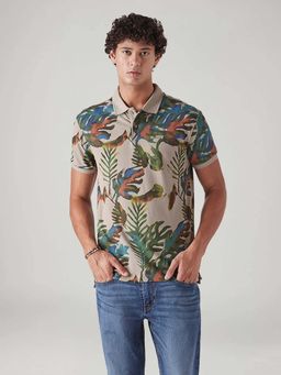 Levi's - Men's Printed Slim Fit Pique Polo T-Shirt