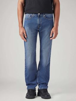 Levi's - Men's 505 Blue Straight Fit Mid Rise Jeans