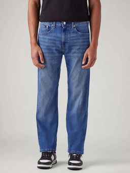 Levi's - Men's 505 Blue Straight Fit Mid Rise Jeans