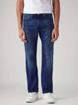 Levi's - Men's 505 Blue Straight Fit Mid Rise Jeans
