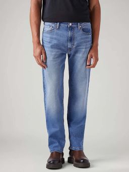 Levi's - Men's 555 Light-Blue Relaxed Straight Fit Mid Rise Jeans