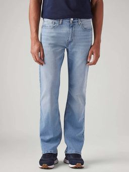 Levi's - Men's 527 Light-Blue Bootcut Fit Mid Rise Jeans