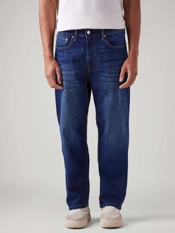 Levi's - Men's 568 Dark-Blue Loose Fit Mid Rise Jeans