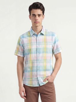 United Colors of Benetton - Relaxed Fit Collar Neck Check Shirt