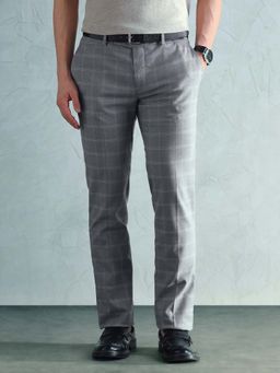 Arrow - Men's Checked Twill Trousers