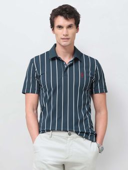 U.S. POLO ASSN. - Men's Vertical Striped Slim Fit Polo T-Shirt