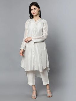 HAAVI BY PURAB - White Petal Kurta with Pant