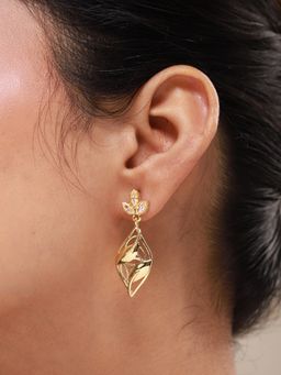 Voylla - Leafy Affair Virelle Twist Dangle Earrings