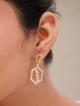 Voylla - Leafy Affair Folira Layers Dangle Earrings