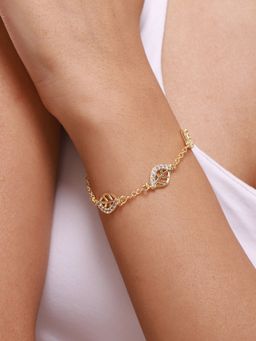 Voylla - Leafy Affair Petal Cluster Link Bracelet
