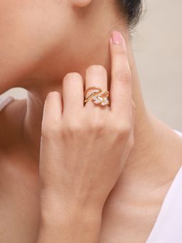Voylla - Leafy Affair Delicate Petal Cluster Ring
