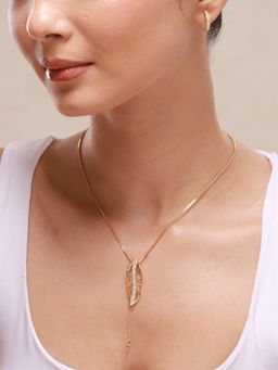 Voylla - Leafy Affair Livora Form Y Pendant Set