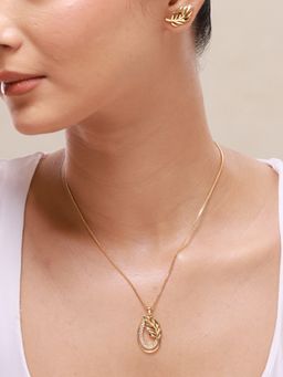 Voylla - Leafy Affair Florielle Gleam Pendant Set