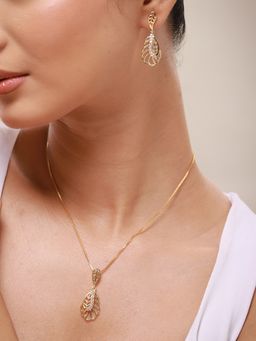 Voylla - Leafy Affair Virelle Flow Pendant Set