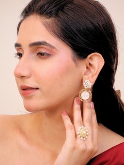 Viana Jewels - 18K Gold Plated Zareen Brass Earrings