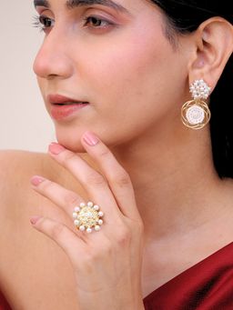 Viana Jewels - 18K Gold Plated Gulrukh Brass Earrings