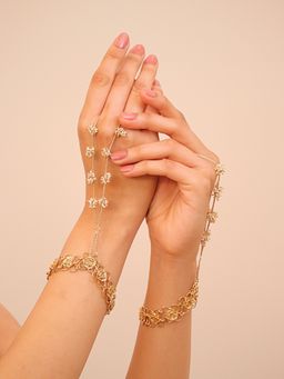 Viana Jewels - 18K Gold Plated Handmade Shehzaadi Hathphool