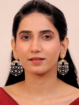 Viana Jewels - 18K Gold Plated Noorza Golden Brass Earrings