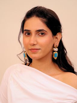 Viana Jewels - 18K Gold Plated Naqqashi Brass Earrings