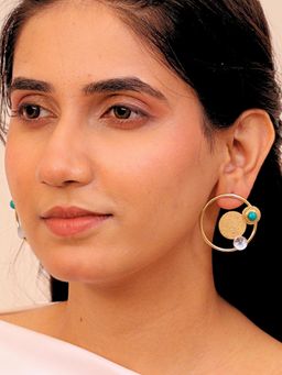 Viana Jewels - 18K Gold Plated Chandrika Brass Earrings