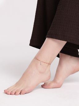 Carlton London - 18K Rose Gold Plated Anklet