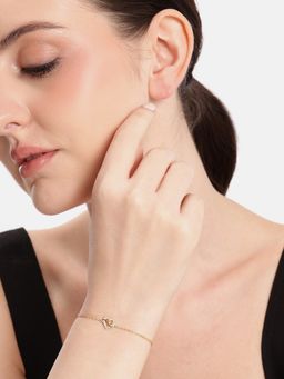 Carlton London - 18K Gold Plated Heart Bracelet