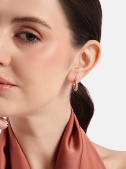 Carlton London - 18K Rose Gold Plated Hoops