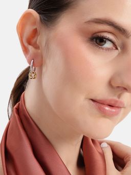 Carlton London - Gold and Silver Toned Knot Hoops