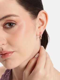 Carlton London - 18K Rose Gold Plated Hoops